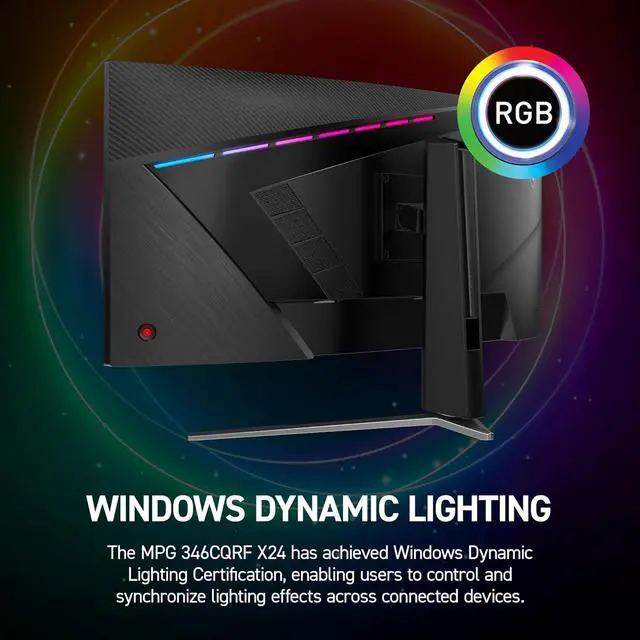 Alt view image 4 of 10 - MSI 34" 3440x1440 240 Hz Rapid VA UWQHD Gaming Monitor FreeSync (AMD Adaptive Sync) MPG 346CQRF X24