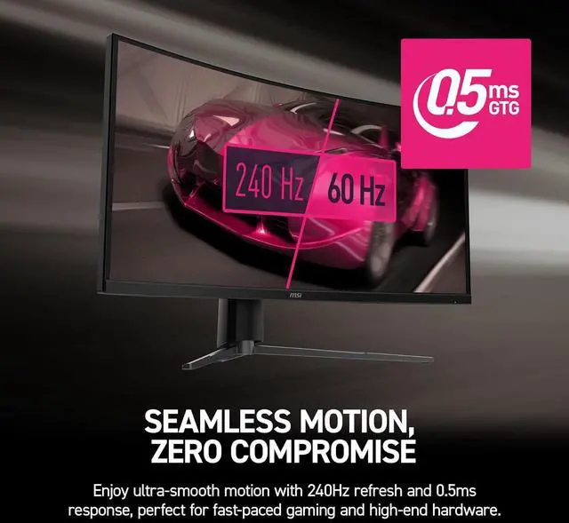 Alt view image 7 of 10 - MSI 34" 3440x1440 240 Hz Rapid VA UWQHD Gaming Monitor FreeSync (AMD Adaptive Sync) MPG 346CQRF X24