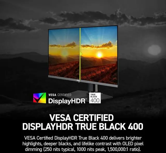 Alt view image 8 of 19 - MSI MAG 272UP QD-OLED X24 26.5" QD-OLED UHD 240Hz Gaming Monitor – 4K, 0.03ms, NVIDIA G-SYNC Compatible, DisplayHDR True Black 400, HDMI 2.1, Type-C, Height Adjustable Stand