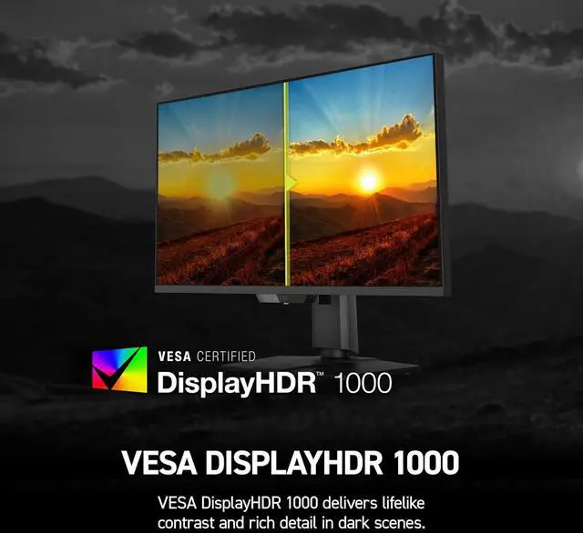 Alt view image 10 of 20 - MSI MAG 274UPDF E16M 27" 4K UHD Mini-LED Gaming Monitor 3840x2160 160Hz 0.5ms HDR1000 Dual Mode 1080p 320Hz FreeSync Premium G-SYNC Compatible Quantum Dot Type-C 15W PD HDMI 2.1 VESA Adjustable