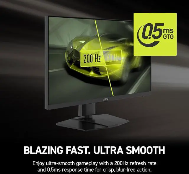 Alt view image 8 of 20 - MSI MAG 274QPF E20 27" WQHD Rapid IPS Gaming Monitor 2560x1440 200Hz 0.5ms HDR400 FreeSync Premium Type-C 15W PD HDMI 2.0b DisplayPort Height Adjustable VESA Mount Anti-Glare