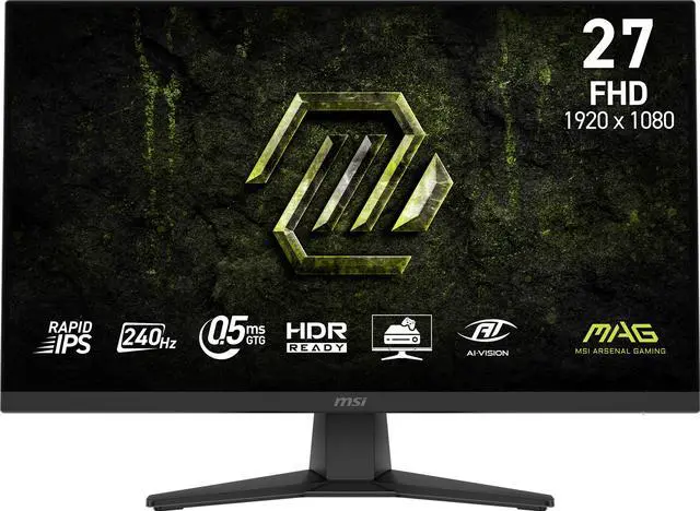 Main image of MSI MAG 272F X24 27" FHD Gaming Monitor 1920x1080 240Hz 0.5ms HDR Ready FreeSync Premium Rapid IPS Anti-Glare HDMI 2.0b DisplayPort Height Adjustable VESA Mount