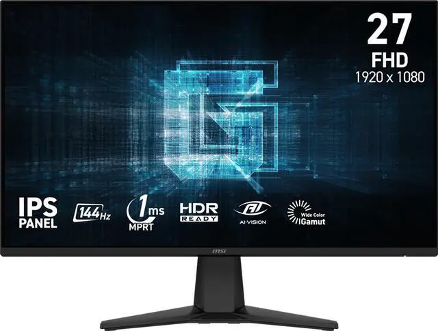 Main image of MSI G275L E14 27" FHD Gaming Monitor 1920x1080 144Hz 1ms FreeSync IPS HDR Ready Anti-Glare HDMI DisplayPort Adaptive-Sync Frameless Design VESA Mount Compatible