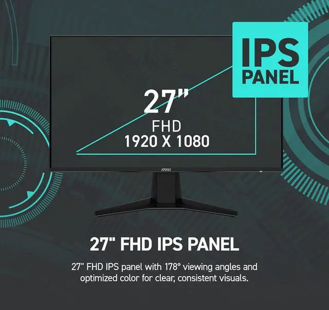 Alt view image 4 of 18 - MSI G275L E14 27" FHD Gaming Monitor 1920x1080 144Hz 1ms FreeSync IPS HDR Ready Anti-Glare HDMI DisplayPort Adaptive-Sync Frameless Design VESA Mount Compatible