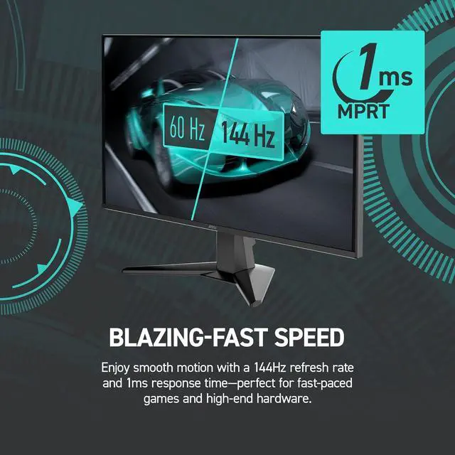Alt view image 5 of 18 - MSI G275L E14 27" FHD Gaming Monitor 1920x1080 144Hz 1ms FreeSync IPS HDR Ready Anti-Glare HDMI DisplayPort Adaptive-Sync Frameless Design VESA Mount Compatible
