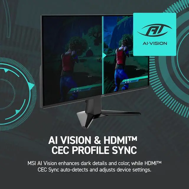 Alt view image 7 of 18 - MSI G275L E14 27" FHD Gaming Monitor 1920x1080 144Hz 1ms FreeSync IPS HDR Ready Anti-Glare HDMI DisplayPort Adaptive-Sync Frameless Design VESA Mount Compatible
