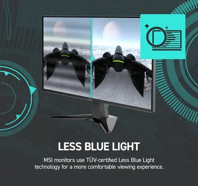 Alt view image 8 of 18 - MSI G275L E14 27" FHD Gaming Monitor 1920x1080 144Hz 1ms FreeSync IPS HDR Ready Anti-Glare HDMI DisplayPort Adaptive-Sync Frameless Design VESA Mount Compatible