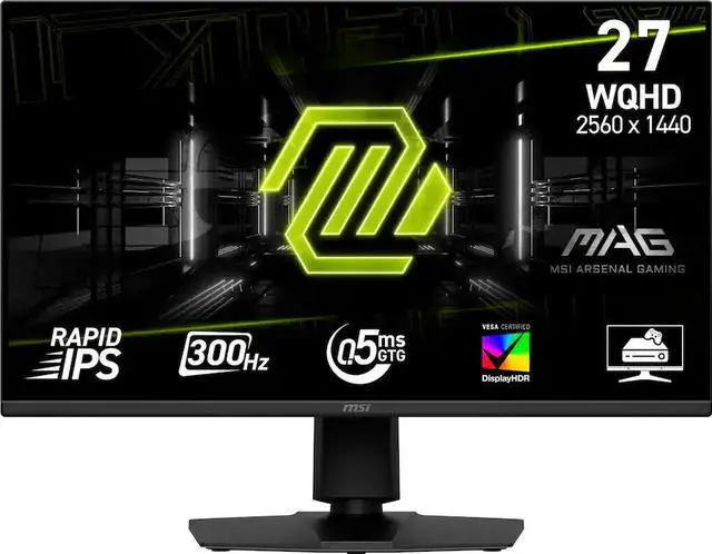 Main image of MSI 27 inch QHD 2K 1440P 300Hz Rapid VA AMD FreeSync (Adaptive Sync) Mini LED Gaming Computer Monitor with Height Adjustable, Swivel, Pivot & Tilt Stand MAG 275QPF X30