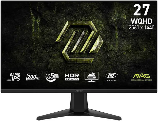MSI 27" QHD 2K 1440P 200Hz IPS AMD FreeSync Premium 0.5ms HDR Ready Ai Navigator Gaming Computer Monitor MAG 275QF E20