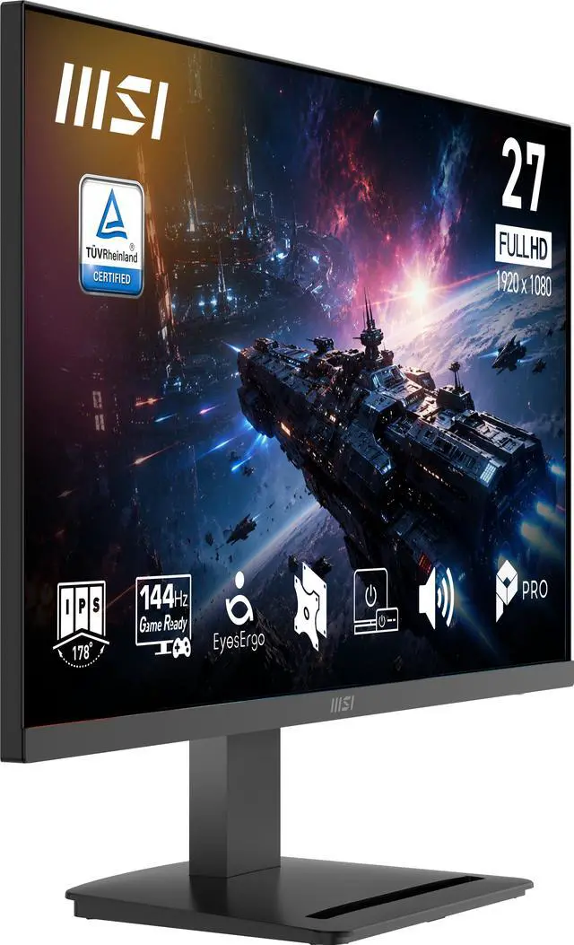 Alt view image 2 of 9 - MSI 27 inch Full HD 144Hz IPS 1ms Built-in Speakers FHD Computer Monitor for both work and gaming PRO MP273 E14A