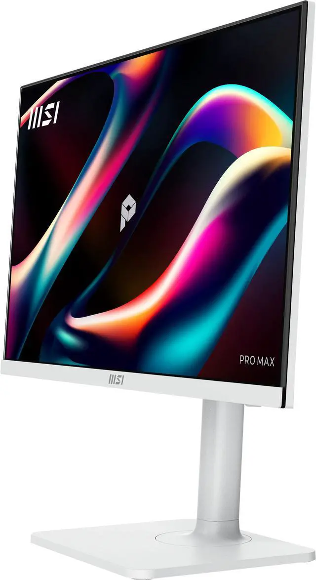 Alt view image 8 of 16 - MSI 27 inch QHD 2K 1440P 144Hz AMD FreeSync HDR Ready USB-C Built-in Speakers White Computer Monitor with Height Adjustable, Pivot, Swivel & Tilt Stand PRO MAX 271QPHW E14