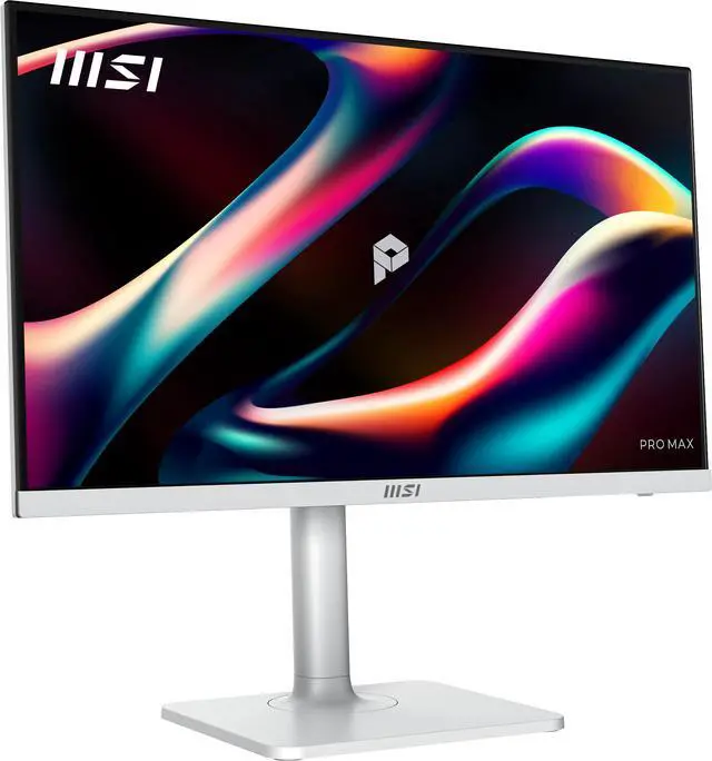 Alt view image 3 of 16 - MSI 27 inch QHD 2K 1440P 144Hz AMD FreeSync HDR Ready USB-C Built-in Speakers White Computer Monitor with Height Adjustable, Pivot, Swivel & Tilt Stand PRO MAX 271QPHW E14