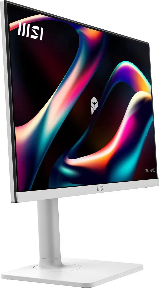 Alt view image 7 of 16 - MSI 27 inch QHD 2K 1440P 144Hz AMD FreeSync HDR Ready USB-C Built-in Speakers White Computer Monitor with Height Adjustable, Pivot, Swivel & Tilt Stand PRO MAX 271QPHW E14