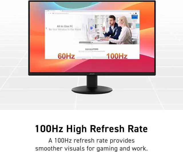 Alt view image 5 of 10 - MSI 27 inch Full HD 100Hz IPS Adaptive Sync 1ms Computer Monitor for both work & casual gaming PRO MP272LE