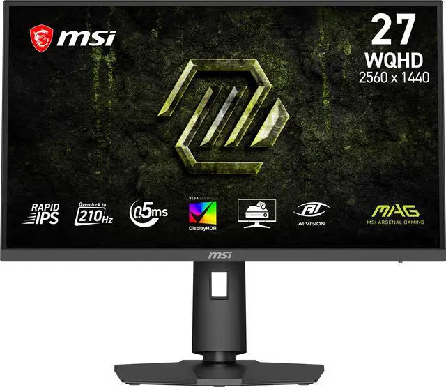 Main image of MSI 27" 210Hz Rapid IPS WQHD Gaming Monitor Adaptive Sync ADOBE RGB 94%, DCI-P3 95%, sRGB 121% MAG 275QPF E21