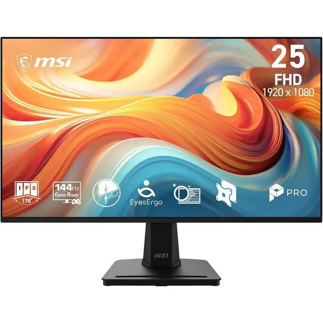 Main image of MSI 24 inch (24.5" viewable) Full HD 144Hz IPS AMD FreeSync 1ms FHD Computer Monitor with VGA port for both work and gaming PRO MP251 E14L