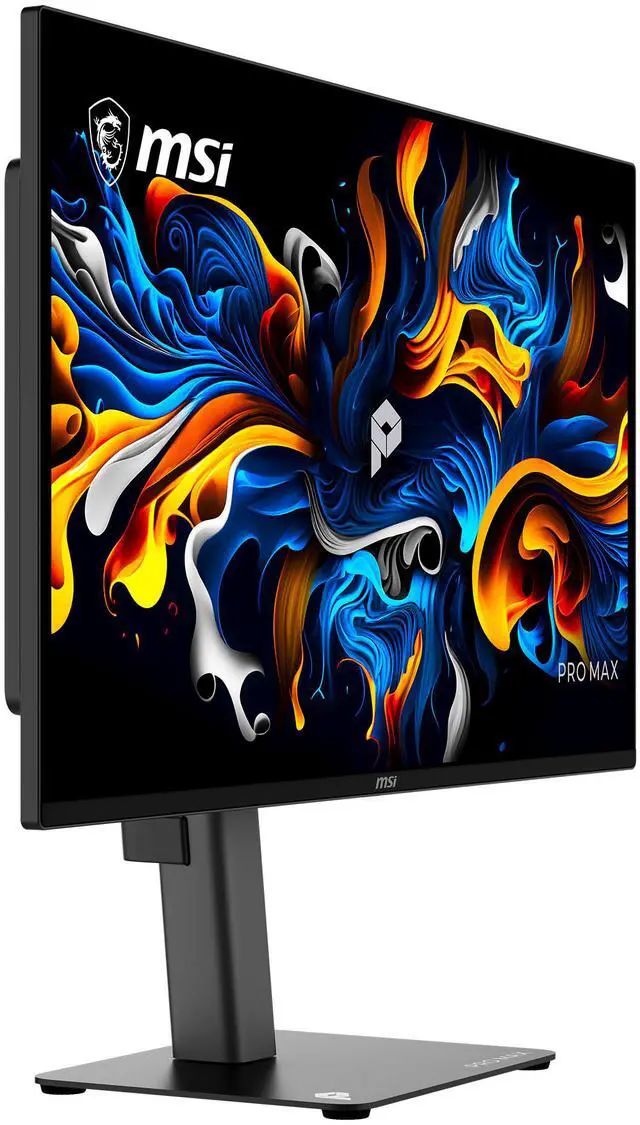Alt view image 4 of 20 - MSI PRO MAX 271QPX14G 27" 2560 x 1440 (QHD) QD OLED Monitor, 144Hz, DisplayHDR, AMD Free Sync/G-SYNC Compatible, HDMI, Display Port, USB-C (15W Power Delivery), Delta E< 2, PANTONE Validated, Height Adjustable Stand, Speaker, Black