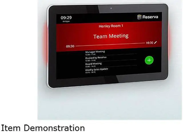 Alt view image 2 of 3 - Reserva ROOM-10T-POE-LED – 10.1” Full-Color Touch-Interactive Room Scheduling Display - OEM
