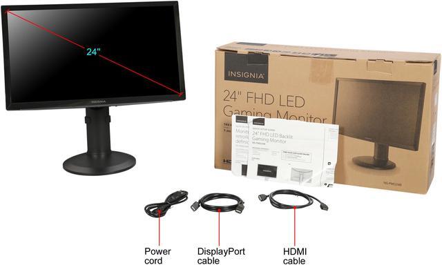 Alt view image 11 of 10 - INSIGNIA NS-PMG248 Black 24" 1ms Widescreen LCD/LED 144Hz Gaming Monitor Tilt and Swivel Adjustable Display Cable & HDMI Cable included - Grade A like new