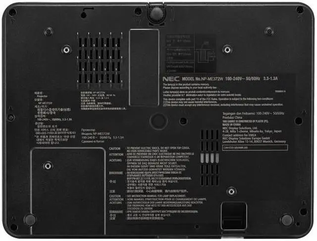 Alt view image 5 of 5 - NEC Display Solutions NP-ME453X LCD 4,500 Lumen, XGA 1024 x 768, 1.7x Zoom, LCD Classroom Projector