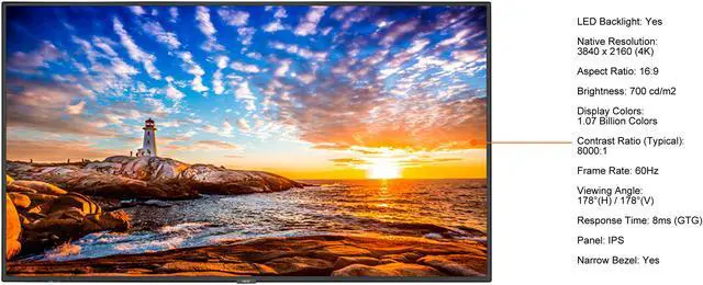 Alt view image 3 of 4 - NEC MultiSync P555 LCD 55" Professional Large Format Display