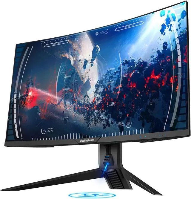 Alt view image 2 of 8 - Westinghouse WC27PX9019 27" Full HD 1920 x 1080 144Hz 2xHDMI DisplayPort AMD FreeSync Technology Flicker-Free USB 3.0 Hub Low Blue Light Eye Care Widescreen Backlit LED Height Adjustable Curved Gaming Monitor
