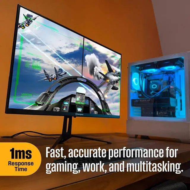 Alt view image 4 of 8 - Westinghouse 24" Monitor, 1080p Full HD IPS Computer Screen, 120Hz Refresh Rate, 1ms Response, HDR, Adaptive Sync, Built-in Speakers, HDMI, DP, Gaming & Home Office (2025 Model) WH24FA9600