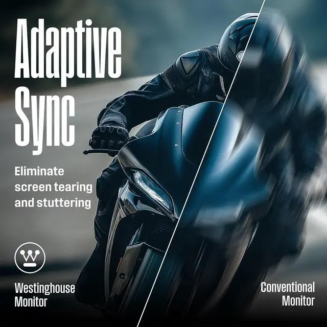 Alt view image 7 of 8 - Westinghouse 24" Monitor, 1080p Full HD IPS Computer Screen, 120Hz Refresh Rate, 1ms Response, HDR, Adaptive Sync, Built-in Speakers, HDMI, DP, Gaming & Home Office (2025 Model) WH24FA9600