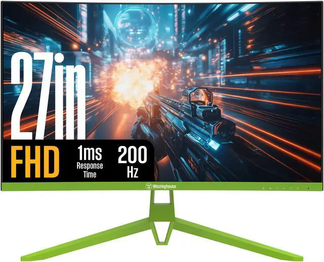 Main image of Westinghouse 27" Full HD Curved Gaming Monitor - Green WC27RX6250G