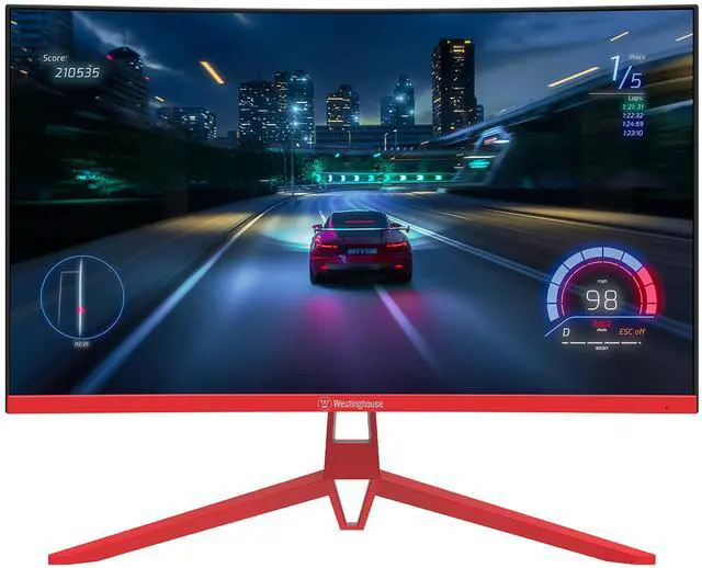 Alt view image 2 of 10 - Westinghouse 27" Full HD Curved Gaming Monitor - Red WC27RX6250R