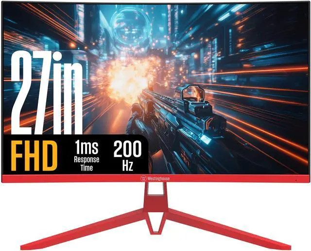 Main image of Westinghouse 27" Full HD Curved Gaming Monitor - Red WC27RX6250R