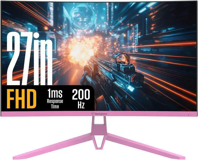 Main image of Westinghouse 27" Full HD Curved Gaming Monitor - Pink WC27RX6250P