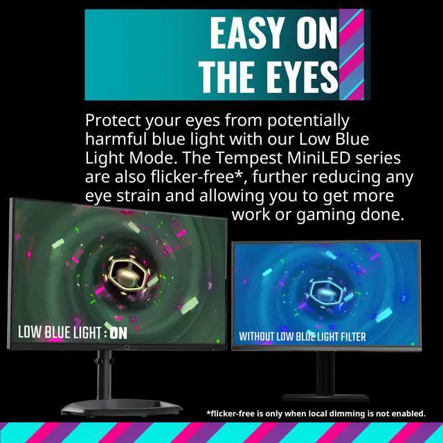 Alt view image 9 of 11 - Cooler Master GP27-FUS 27” 4K WUHD 3840 x 2160 QD Tech IPS PC Gaming Monitor, 4K WUHD, HDR1000, FreeSync/ G-Sync, 160Hz. 1ms (MPRT)/2ms ( GTG ), 98% DCI-P3, VESA Mounting Tilt & Swivel Adjustment (CMI-GP27-FUS-US)