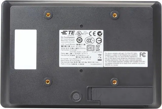 Alt view image 5 of 8 - ELO TOUCHSYSTEMS 0700L Black 7" USB AccuTouch Touchscreen Monitor 200 cd/m2 500:1