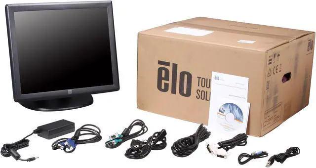 Alt view image 7 of 7 - Elo Touch Solutions 1928L (E897317) Dark Gray 19" Dual serial/USB IntelliTouch Touchscreen Monitor Built-in Speakers