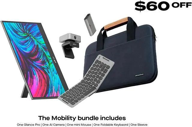 Alt view image 6 of 8 - Mobile Pixels Glance Pro 101-1008P01 15.6" Monitor,  1920 x 1080 Full HD OLED, 60 Hz, 16:9, USB Type-C, Mini-HDMI, Speaker