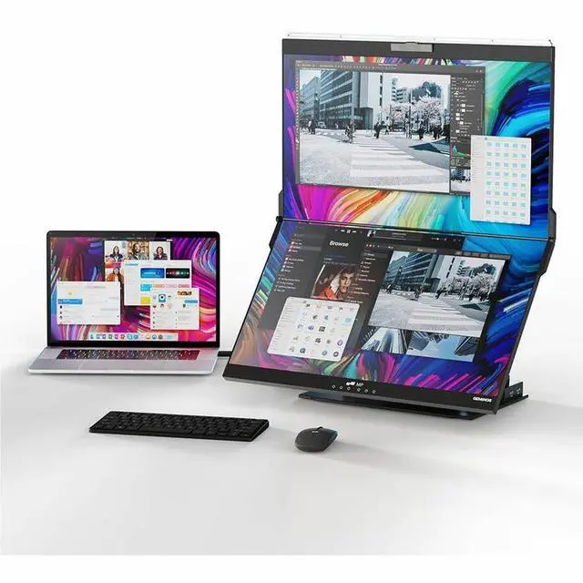 Alt view image 2 of 3 - Mobile Pixels 24" 75Hz IPS IPS Monitor - LCD Flat Panel 14 ms Geminos Geminos X