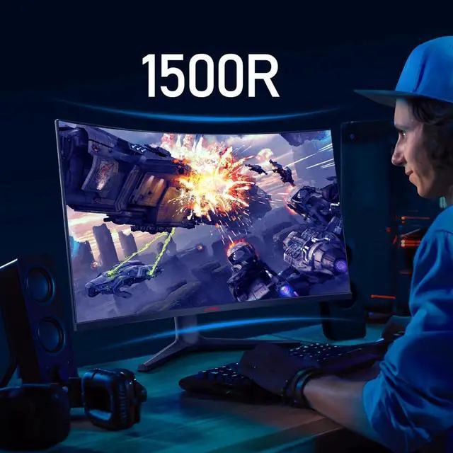 Alt view image 7 of 7 - KOORUI 31.5" 2560 x 1440 (2K) 170 Hz VA Gaming Monitor FreeSync Premium (AMD Adaptive Sync) 90% DCI-P3 G3221SC