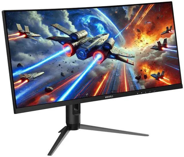 Alt view image 6 of 8 - KOORUI 34" 3440 x 1440 240 Hz VA Gaming Monitor FreeSync Premium (AMD Adaptive Sync) 90% DCI-P3 G3441XC
