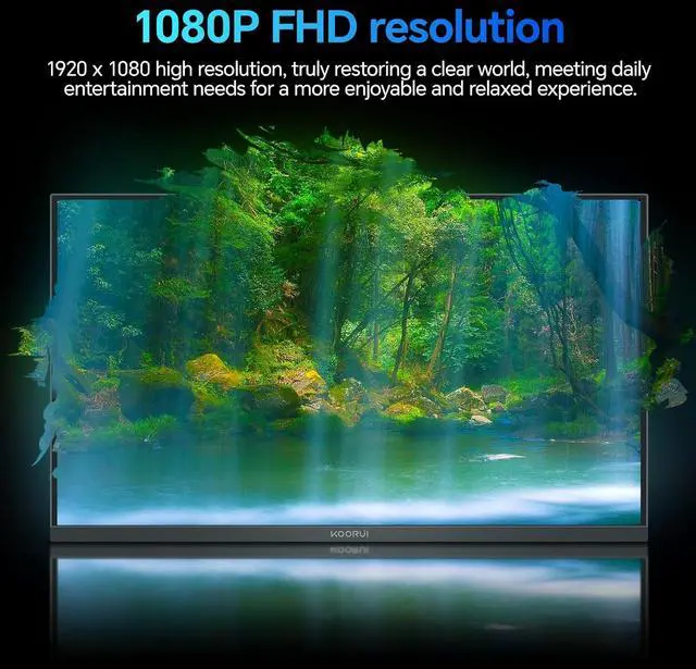 Alt view image 4 of 8 - KOORUI E2411K 24" 1920 x 1080 FHD 144Hz Gaming Monitor, IPS Panel, Adaptive Sync, 5ms, VESA 100x100mm, Eye Care, HDMI, VGA
