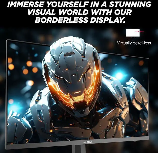 Alt view image 6 of 8 - KOORUI 27" 1920 x 1080 200 Hz IPS Gaming Monitor FreeSync Premium (AMD Adaptive Sync) 89% DCI-P3 G2711P