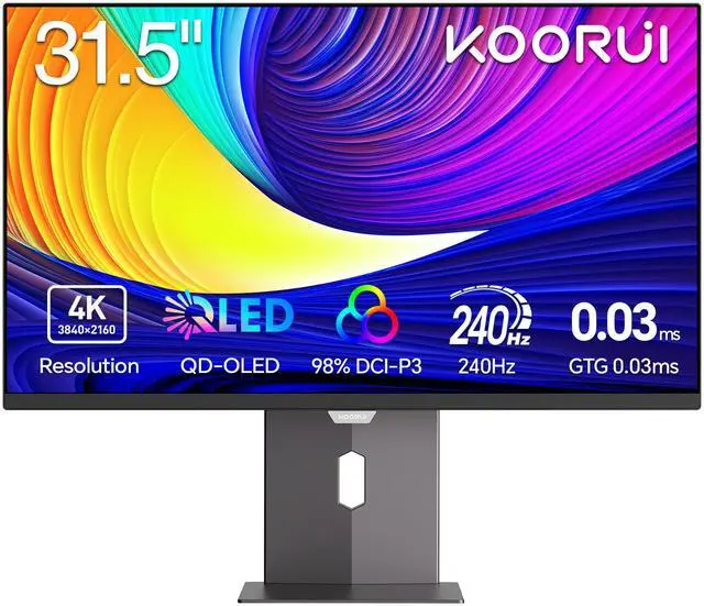 Main image of KOORUI 31.5" 3840 x 2160 (4K) 240 Hz QD-OLED Gaming Monitor FreeSync Premium & G-Sync Compatible 98% DCI-P3 S3241XO