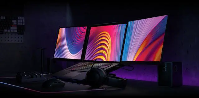 Alt view image 9 of 9 - Monduo 16 Inch Pro Duo Monitor, 16" TriScreen for 16"-18" Laptops