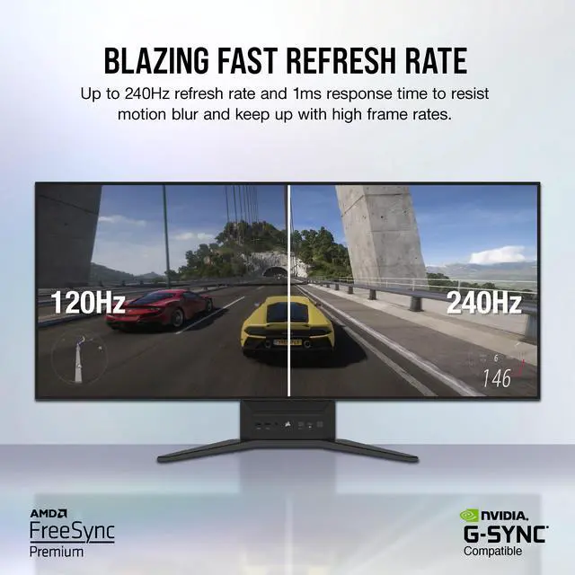 Alt view image 6 of 20 - CORSAIR XENEON FLEX 45WQHD240 45-Inch OLED (3440 x1440) 240Hz  Bendable Gaming Display - G-SYNC Compatible - FreeSync™ Premium