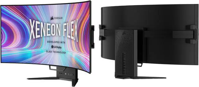 Alt view image 4 of 20 - CORSAIR XENEON FLEX 45WQHD240 45-Inch OLED (3440 x1440) 240Hz  Bendable Gaming Display - G-SYNC Compatible - FreeSync™ Premium