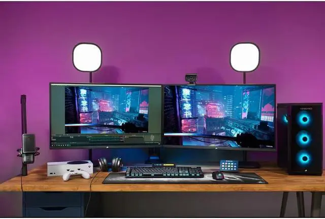 Alt view image 2 of 4 - Corsair Xeneon 32" Quantum Dot LED 2560 x 1440 (QHD) 240Hz FreeSync Premium & G-Sync Compatible HDR600 Gaming Monitors - NO STAND