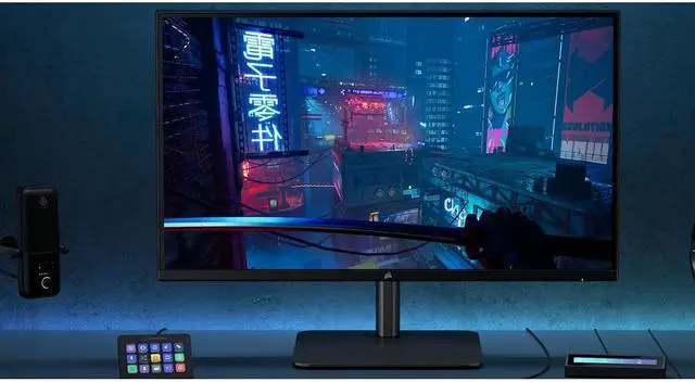 Alt view image 4 of 4 - Corsair Xeneon 32" Quantum Dot LED 2560 x 1440 (QHD) 240Hz FreeSync Premium & G-Sync Compatible HDR600 Gaming Monitors - NO STAND