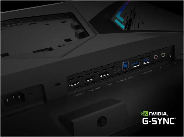 Alt view image 9 of 9 - AORUS FI32Q 32" 165Hz HBR3, G-SYNC Compatible SS IPS Gaming Monitor, Exclusive Built-in ANC, KVM, QHD 2560x1440 (2K), 1ms (GTG), HDR, 94% DCI-P3, 1 x DisplayPort 1.4, 2 x HDMI 2.0, 2 x USB 3.0, 1 x USB C