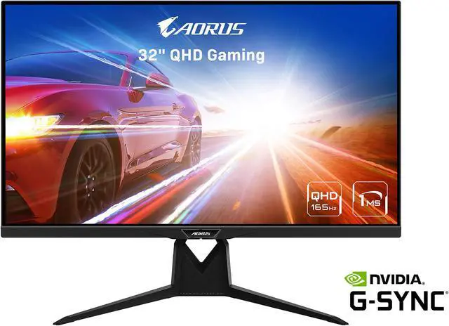 Alt view image 2 of 9 - AORUS FI32Q 32" 165Hz HBR3, G-SYNC Compatible SS IPS Gaming Monitor, Exclusive Built-in ANC, KVM, QHD 2560x1440 (2K), 1ms (GTG), HDR, 94% DCI-P3, 1 x DisplayPort 1.4, 2 x HDMI 2.0, 2 x USB 3.0, 1 x USB C
