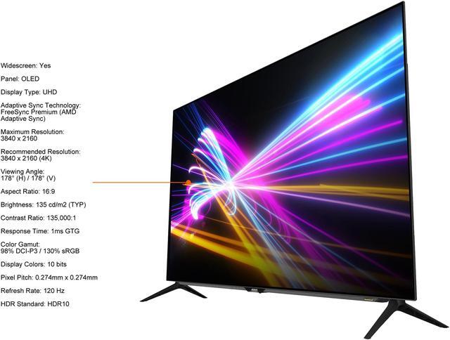 Alt view image 3 of 9 - AORUS FO48U 48" 4K OLED 3840x2160 120Hz 1ms GTG, 1x DisplayPort 1.4, 2x HDMI 2.1, 2x USB 3.0, KVM w/ USB Type-C, Space Audio, AMD FreeSync Premium Gaming Monitor